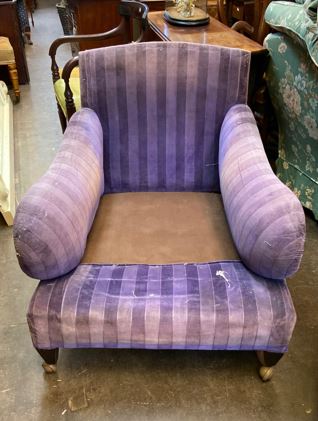 A pair of early 20th century upholstered deep seated armchairs, - Image 2 of 10