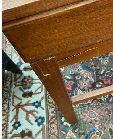 A retro teak Military style desk, circa 1970's, with a low raised back fitted with pigeon holes, - Image 2 of 4