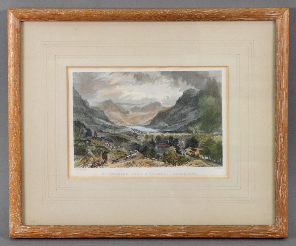 Seven engravings of Lake District scenes, the largest 10 x 15.5cm. - Image 6 of 8