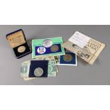 A cased Falkland Island Prime Ministerial visit - 1983 silver medal,