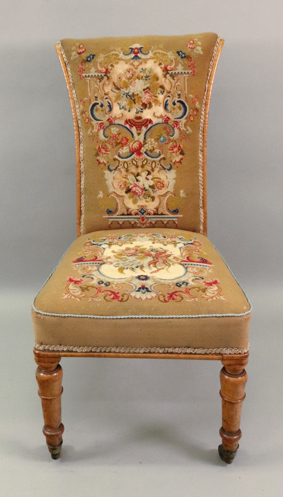 An early Victorian satinwood side chair, - Image 2 of 2