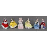 Six Royal Doulton figures, The Bride HN