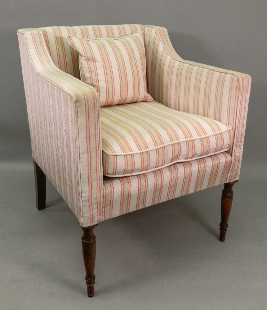 A reproduction Regency style upholstered