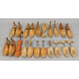 A collection of vintage wooden shoe tree