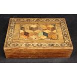 A Victorian rosewood parquetry Tunbridge