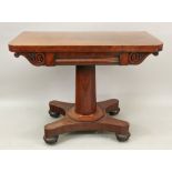 An early Victorian mahogany fold-over to