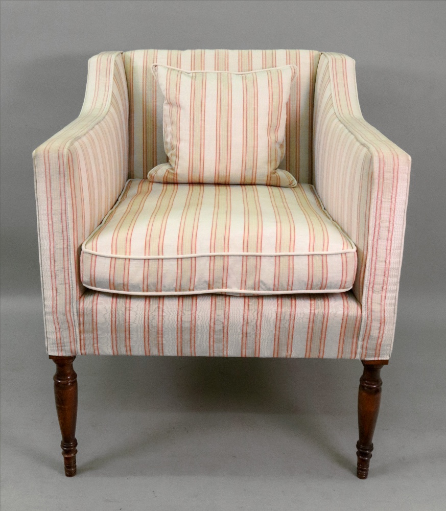 A reproduction Regency style upholstered - Image 2 of 2