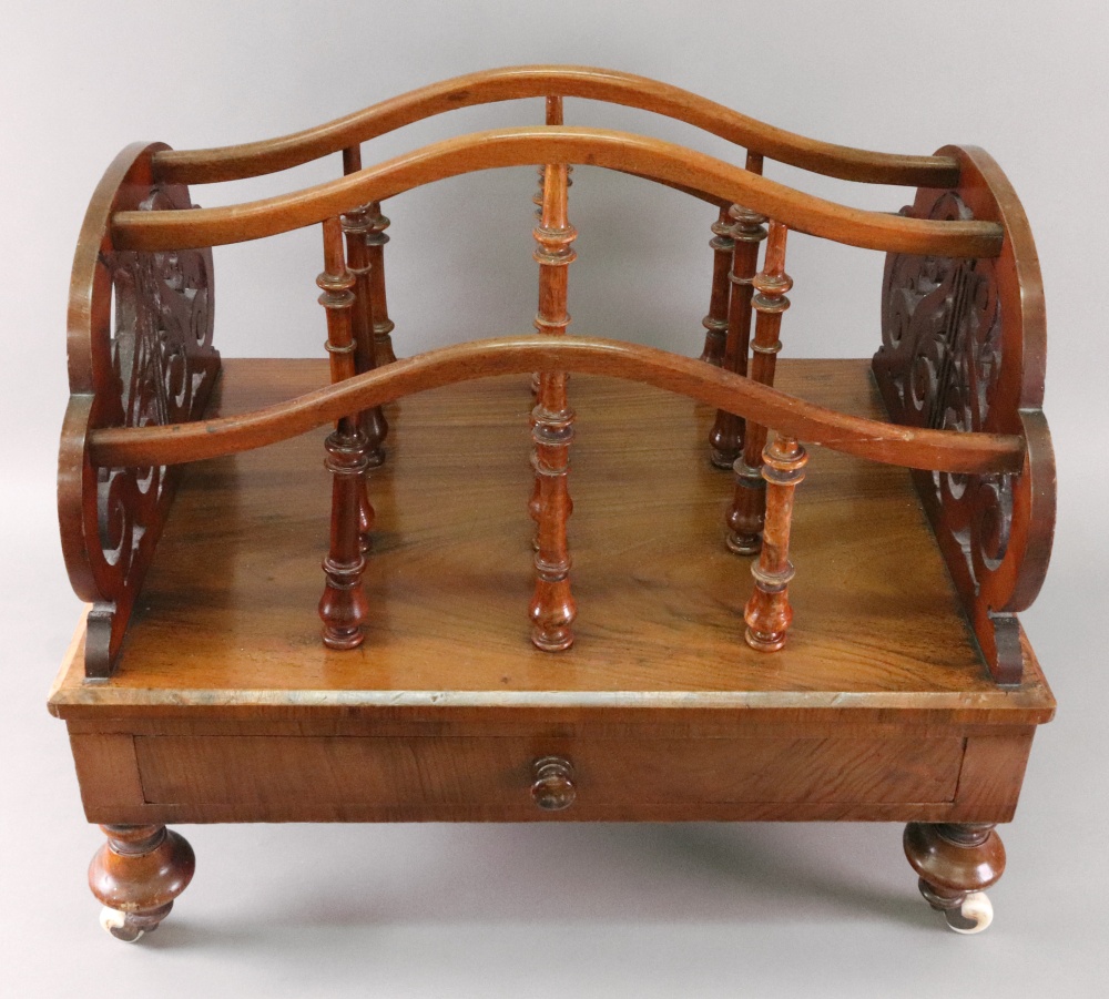 A Victorian walnut three division Canter - Image 3 of 3