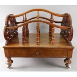 A Victorian walnut three division Canter