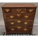 A George III mahogany chest of three short and three long drawers, 98cm wide x 100cm high.