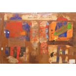 Continental School (20th century), 'To save my sanity', mixed and brown pigment, unframed,