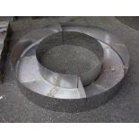 A 20th century circular low chrome tree guard, 126cm diameter and another similar smaller,