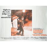 FILM POSTERS: five UK Quad posters, loose sheets, rolled, 76cm x 101cm, including 'Death Wish',