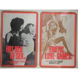 ADULT FILMS: a pair of film posters,