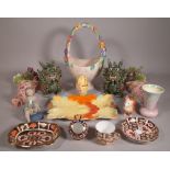 Ceramics, including; Clarice Cliff, Royal Crown Derby, Royal Winton wall pockets,