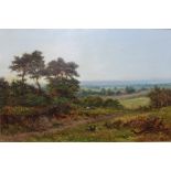 Daniel Sherrin (1868-1940), Above the marshes, near Canterbury, oil on canvas, signed, 49.5cm x 74.