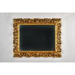 A pair of 19th century and later gilt framed rectangular mirrors, with swept acanthus scroll frames,