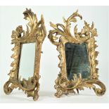 A pair of Florentine giltwood carved mirrors, 20th century,
