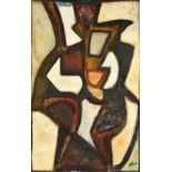 Jean Atlan (1913-1960), Untitled, oil on canvas laid on board, signed, 99cm x 64cm. ARR Illustrated.