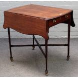An 18th century mahogany butterfly Pembroke table,