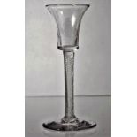 An airtwist wine glass, mid 18th century,