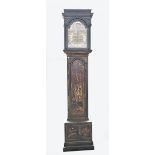A chinoiserie decorated longcase clock, 18th century,
