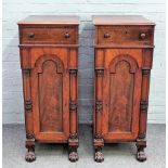 A pair of William IV mahogany pedestals,