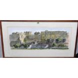 Teddy Millington-Drake (1932-1994), Fortress, Udaipur, watercolour and pencil, signed,