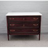 A late 19th century French commode of Louis XVI design,