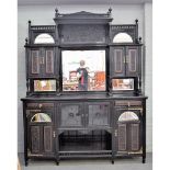 A 19th century Aesthetic Movement ebonised side cabinet,