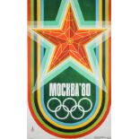 SPORTS POSTERS, Russia Olympics, 1980: two colour lithographs, loose sheets,