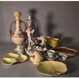 Ceramics, including a quantity of Carlton Ware Continental figural candlesticks and sundry, (a.f).