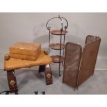 A 20th century hardwood and leather camel saddle, 56cm wide,