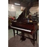 An early 20th century 'OBEIMIER' Berlin Boudoir grand piano with rosewood case, 132cm wide.