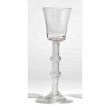 An airtwist wine glass, mid 18th century,