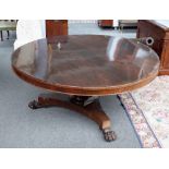 A William IV rosewood breakfast table,