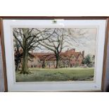 Harry Sheldon (1923-2002), A group of watercolours and one print of Berhamstead School and environs,