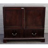 A George III mahogany side cabinet,