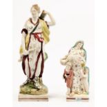 A Staffordshire pearlware figure of Diana the huntress, circa 1800,