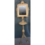 A French Japonisme bronze mirror on stand, circa 1880,