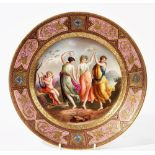 A `Vienna' porcelain plate, circa 1900,