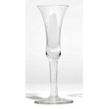 An airtwist wine or ale glass, mid 18th century,
