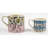 A Wedgwood earthenware mug designed by Eric Ravilious, 1953,