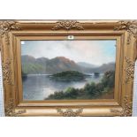 W. Collins (19th/20th century), Loch Maree; Loch Ness, a pair, oil on board, both signed, each 37.