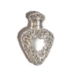 A Victorian silver and glass scent bottle,