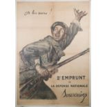 JULES-ABEL FAIVRE (1867 - 1945) WW I War Bonds, 'On les aura', signed in the print,