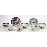 A group of English porcelain tea and coffee wares, second half 18th century,