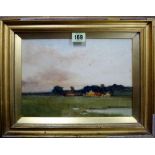 Leopold Rivers (1852-1905), In the Lambourne Valley, watercolour, signed,