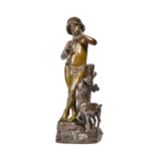 After Joaquin Angles (French, active 1885-1905) 'Idylle', patinated bronze, late 19th century,