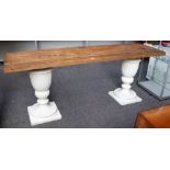 A modern console table,